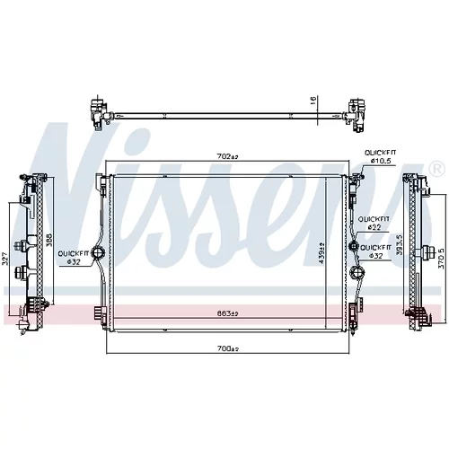 Chladič motora 606781 /NISSENS/ - obr. 4