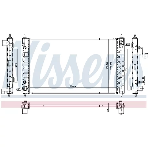 Chladič motora 606790 /NISSENS/ - obr. 4
