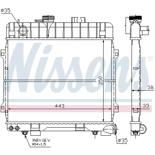 Chladič motora 60683 /NISSENS/ - obr. 5