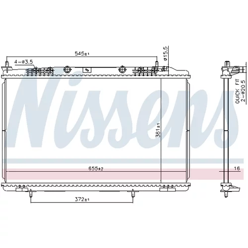 Chladič motora 607032 /NISSENS/ - obr. 4