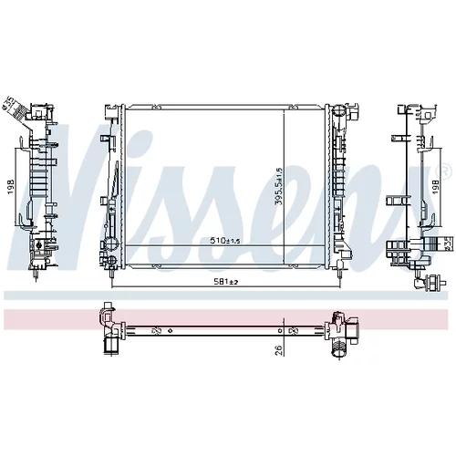 Chladič motora 607118 /NISSENS/ - obr. 4
