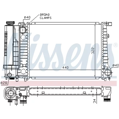 Chladič motora 60735A /NISSENS/ - obr. 4