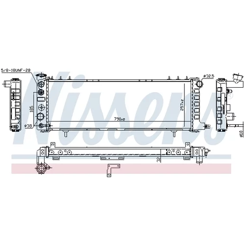 Chladič motora 609881 /NISSENS/ - obr. 1
