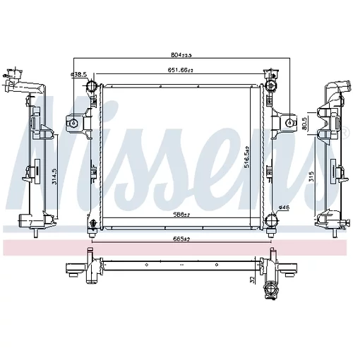 Chladič motora 61038 /NISSENS/ - obr. 5