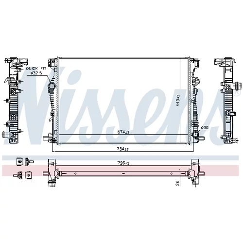 Chladič motora 61040 /NISSENS/ - obr. 5