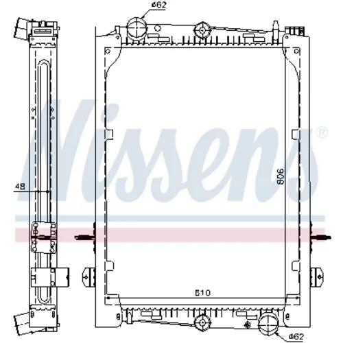 Chladič motora NISSENS 61440A