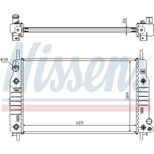 Chladič motora 62105 /NISSENS/ - obr. 5