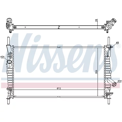 Chladič motora 62128 /NISSENS/ - obr. 4