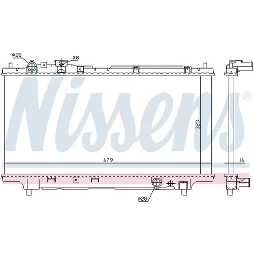 Chladič motora 62383A /NISSENS/ - obr. 5