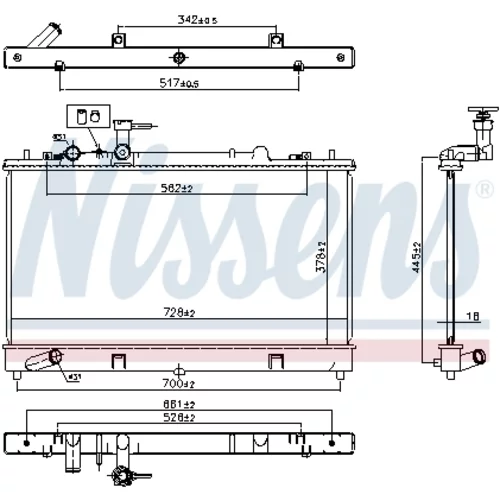 Chladič motora 62464A /NISSENS/ - obr. 5