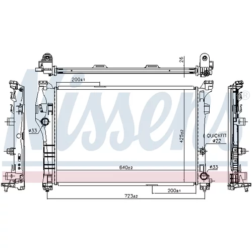 Chladič motora 627044 /NISSENS/ - obr. 5