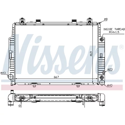 Chladič motora 62716A /NISSENS/ - obr. 5