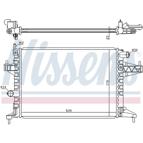 Chladič motora 63008 /NISSENS/ - obr. 4