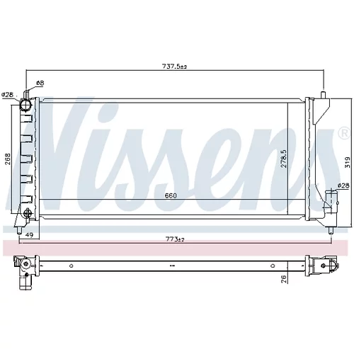 Chladič motora 630749 /NISSENS/ - obr. 4