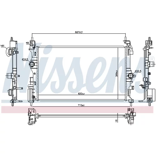 Chladič motora 630785 /NISSENS/ - obr. 5