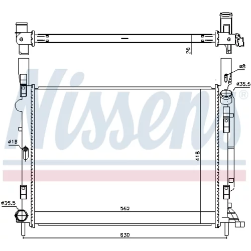 Chladič motora 637618 /NISSENS/ - obr. 4