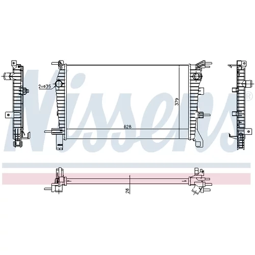 Chladič motora 637632 /NISSENS/ - obr. 4