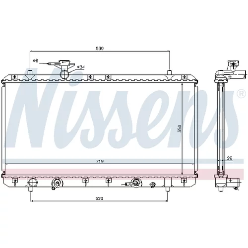 Chladič motora 64166A /NISSENS/ - obr. 5