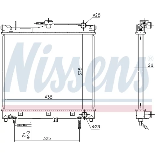 Chladič motora 641753 /NISSENS/ - obr. 5