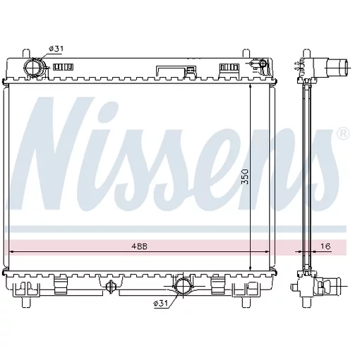 Chladič motora 64676A /NISSENS/ - obr. 7