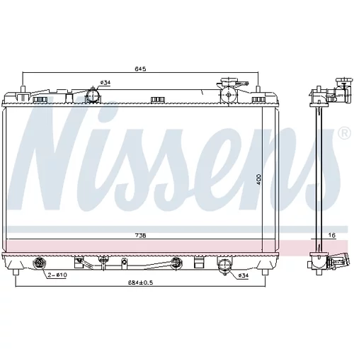 Chladič motora 646844 /NISSENS/ - obr. 4
