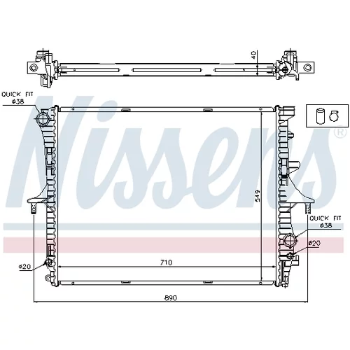Chladič motora 65275A /NISSENS/ - obr. 5