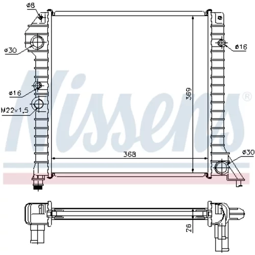 Chladič motora 65518 /NISSENS/ - obr. 5