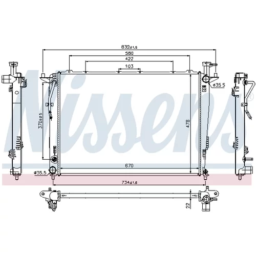 Chladič motora 66781 /NISSENS/ - obr. 4