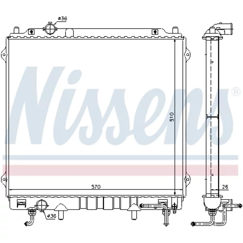Chladič motora 67482 /NISSENS/ - obr. 5
