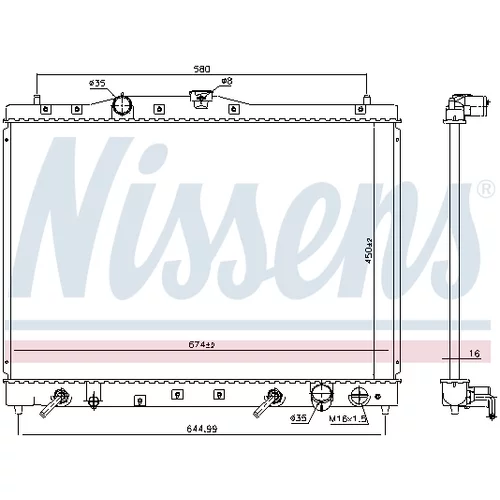 Chladič motora 68116 /NISSENS/ - obr. 6