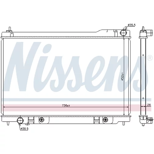 Chladič motora 68118 /NISSENS/ - obr. 4