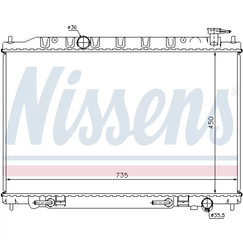 Chladič motora 68712 /NISSENS/ - obr. 5