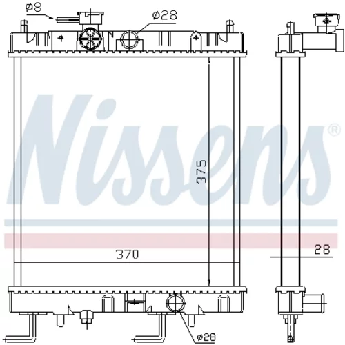 Chladič motora 687141 /NISSENS/ - obr. 5