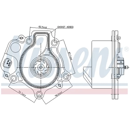 Vodné čerpadlo, chladenie motora 831074 /NISSENS/ - obr. 4