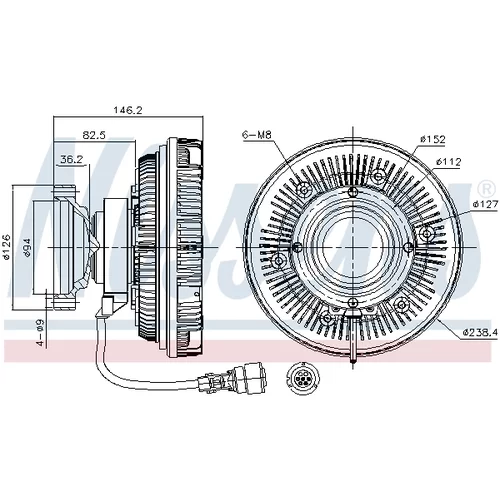 Spojka ventilátora chladenia 86086 /NISSENS/ - obr. 6
