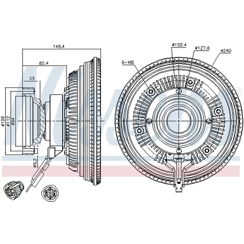 Spojka ventilátora chladenia 86150 /NISSENS/ - obr. 5