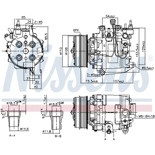Kompresor klimatizácie 890195 /NISSENS/ - obr. 6