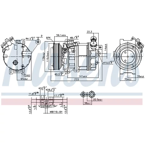 Kompresor klimatizácie 890354 /NISSENS/ - obr. 6