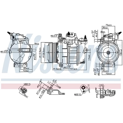 Kompresor klimatizácie 890419 /NISSENS/ - obr. 5