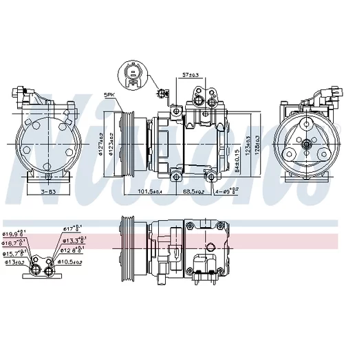 Kompresor klimatizácie 890737 /NISSENS/ - obr. 5