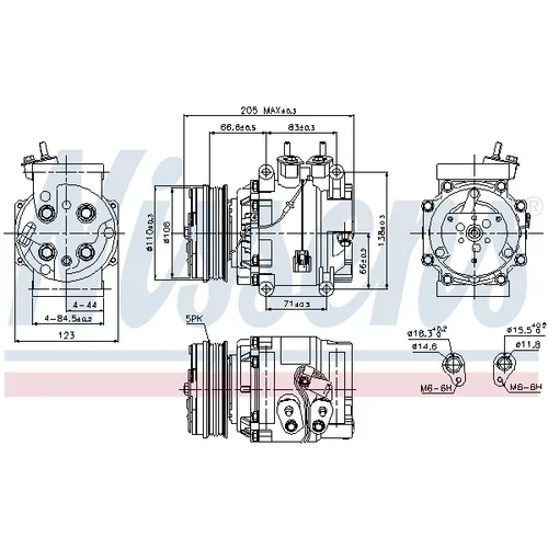 Kompresor klimatizácie 89235 /NISSENS/ - obr. 4