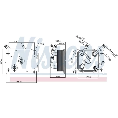 Chladič oleja automatickej prevodovky 91292 /NISSENS/ - obr. 4