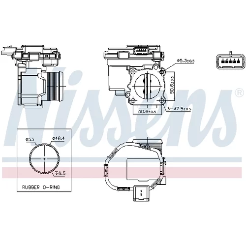 Hrdlo škrtiacej klapky 955291 /NISSENS/ - obr. 6