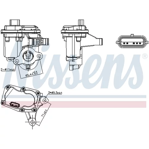 EGR ventil 98446 /NISSENS/ - obr. 5