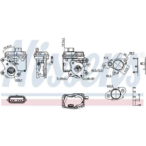 EGR ventil 98596 /NISSENS/ - obr. 5
