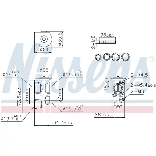 Expanzný ventil klimatizácie 999443 /NISSENS/ - obr. 5
