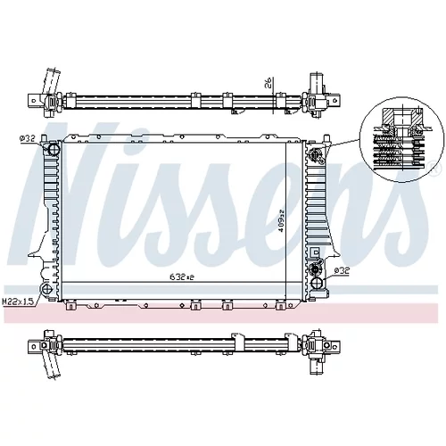 Chladič motora 60476 /NISSENS/ - obr. 4