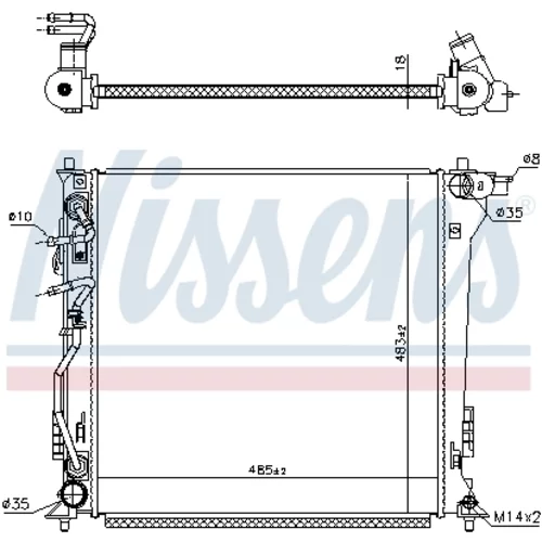 Chladič motora 606099 /NISSENS/ - obr. 4