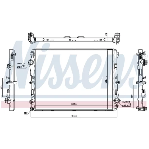 Chladič motora 606301 /NISSENS/ - obr. 4