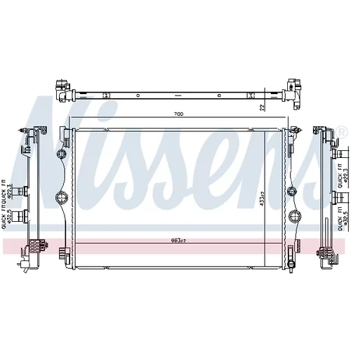 Chladič motora 606815 /NISSENS/ - obr. 4